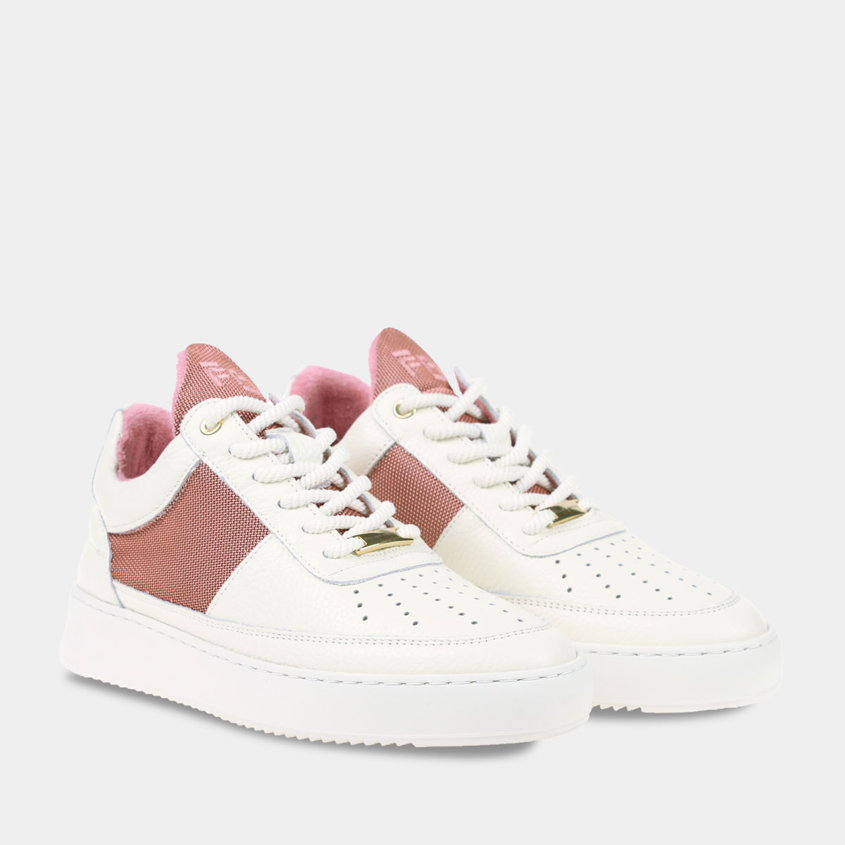 Filling Pieces Low Top Ripple Game Wit/Roze Dames