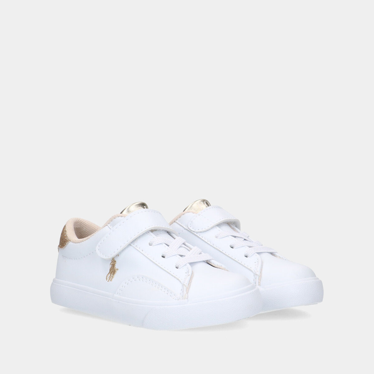 Polo Ralph Lauren Theron V PS White / Gold peuter sneakers 