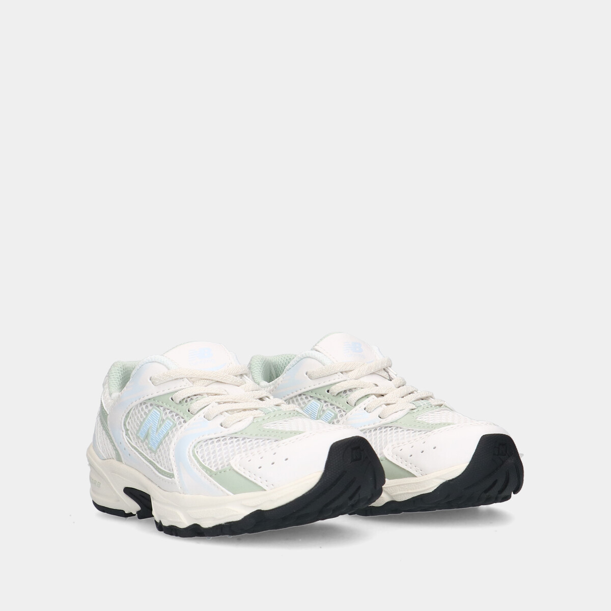 New Balance 530 Sea Salt White/Green kleuter sneakers