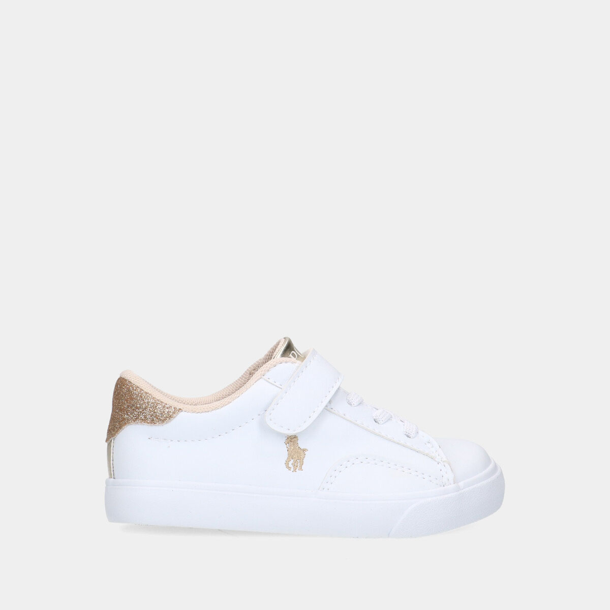 Polo Ralph Lauren Theron V PS White / Gold peuter sneakers 