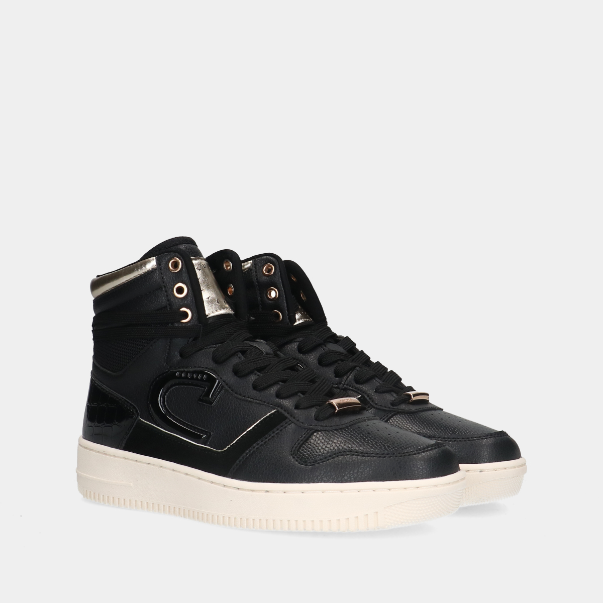 Cruyff Campo High Lux Black dames sneakers