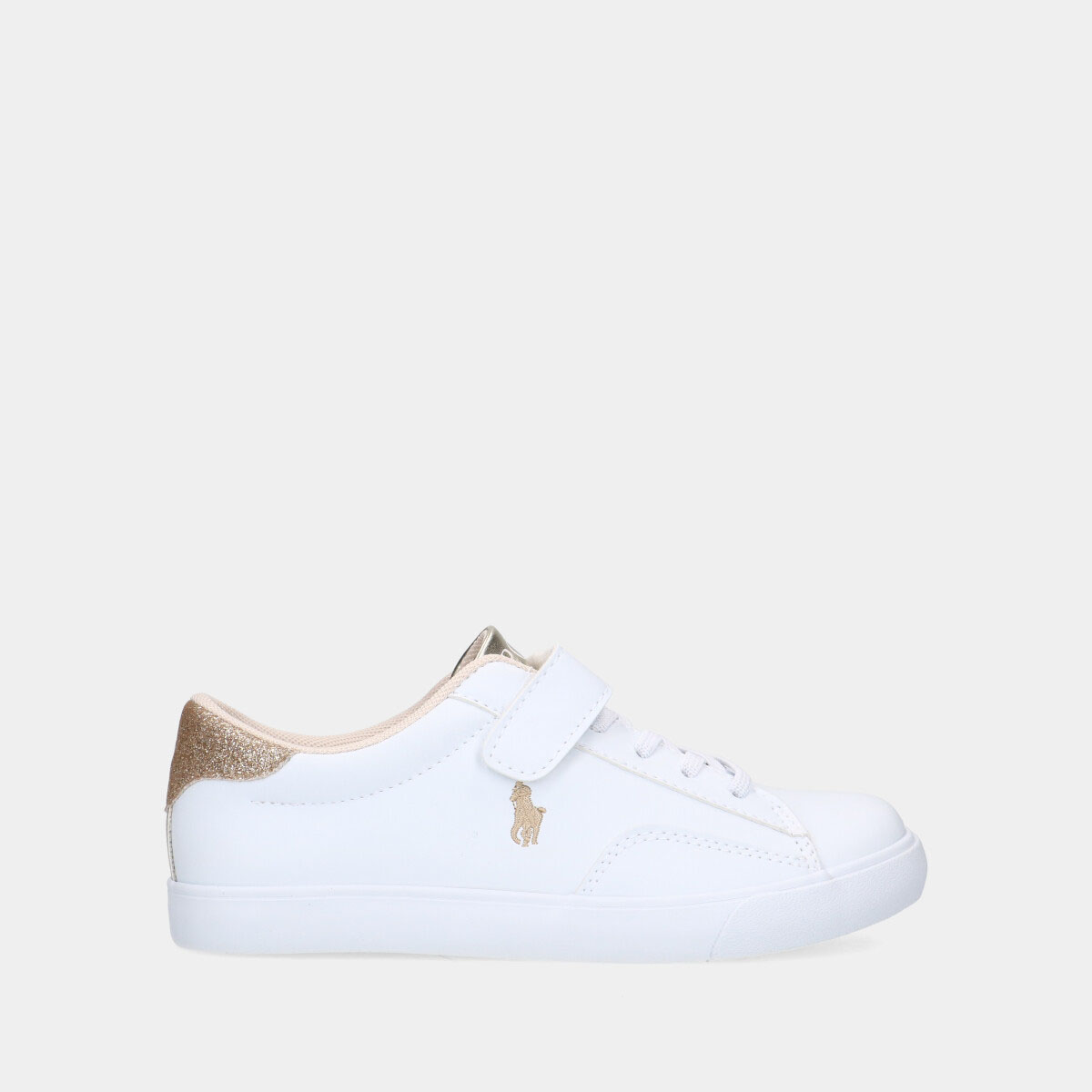 Polo Ralph Lauren Theron V PS White / Gold kleuter sneakers 
