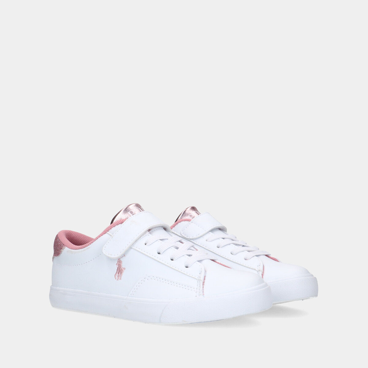Polo Ralph Lauren Theron V PS White / Pink kleuter sneakers 
