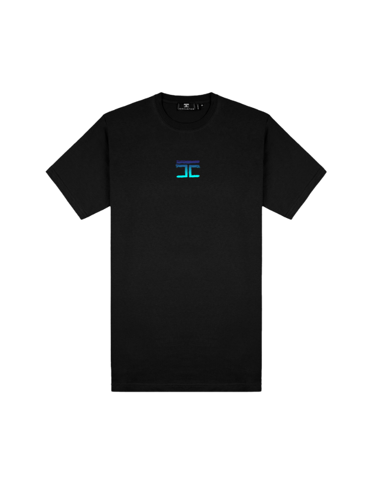 Jorcustom. BW-artist slim fit t-shirt black, zwart